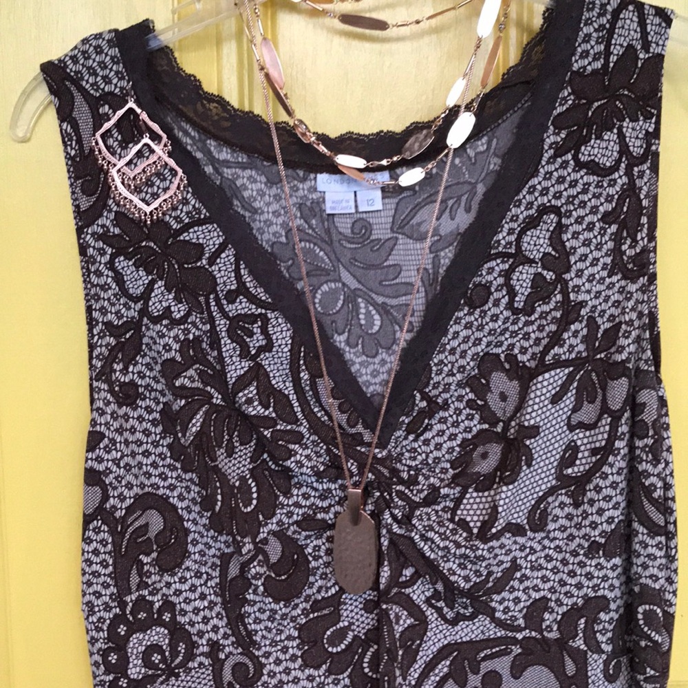 Laced V-Neck Dress 12 - Picture 7 of 9